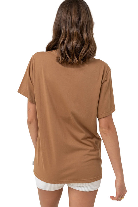 Rhythm Classic Brand Tee - Caramel - Back