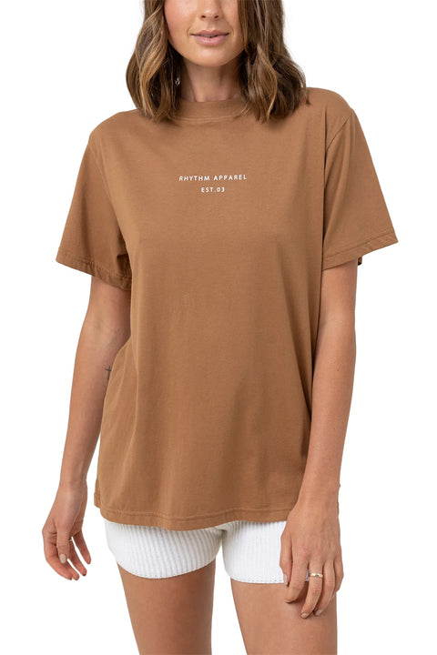 Rhythm Classic Brand Tee - Caramel
