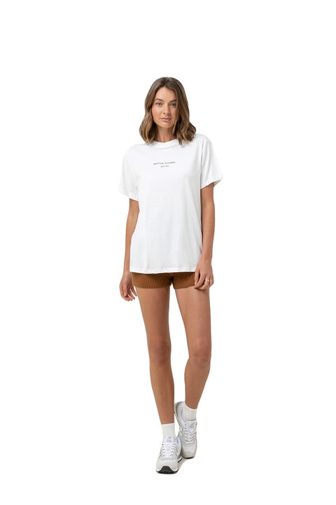 Rhythm Classic Brand Tee - White - Full Body Shot