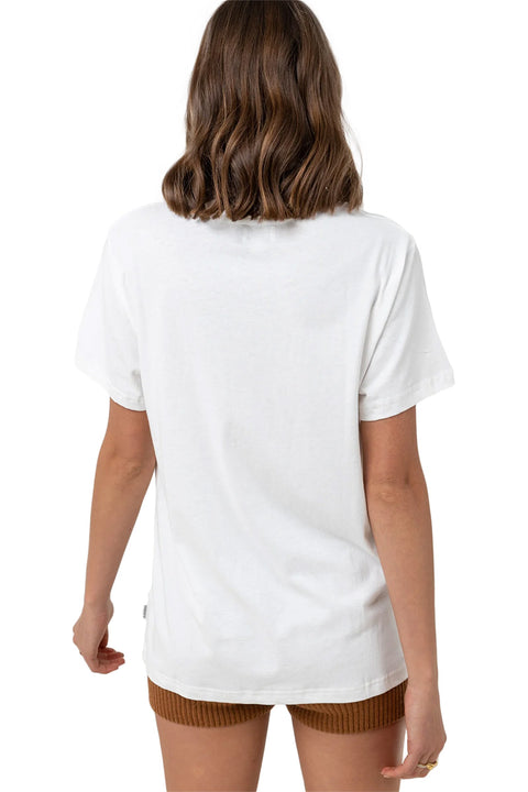 Rhythm Classic Brand Tee - White - Back