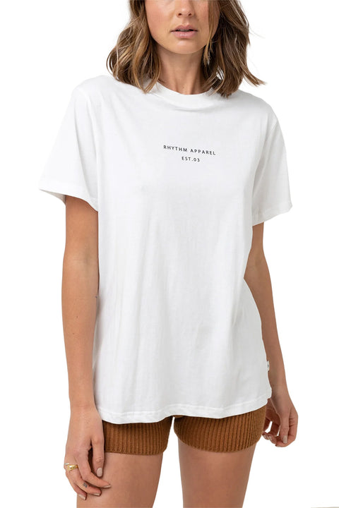 Rhythm Classic Brand Tee - White