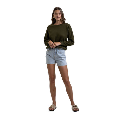 Rhythm Classic Crew Neck Fleece - Olive