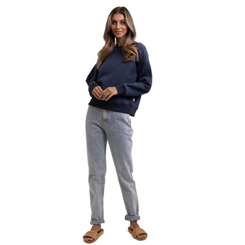 Rhythm Classic Crew Neck Fleece - Navy