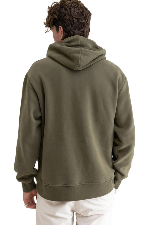 Rhythm Classic Fleece Hoodie - Olive - Back