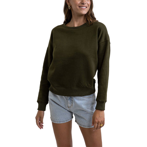 Rhythm Classic Crew Neck Fleece - Olive