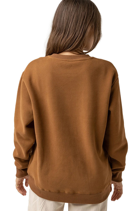 Rhythm Drifter Boyfriend Fleece - Chocolate - Back