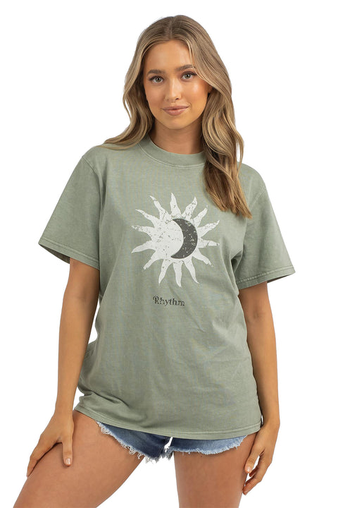 Rhythm Rising Sun Vintage Tee - Washed Sage
