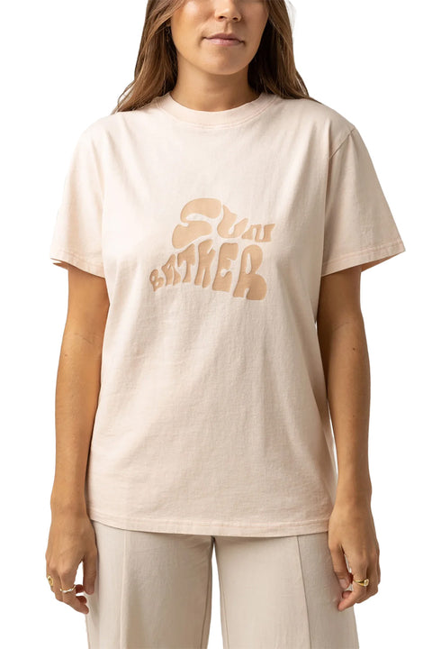 Rhythm Sunbather Boyfriend Tee - Vanilla Cream