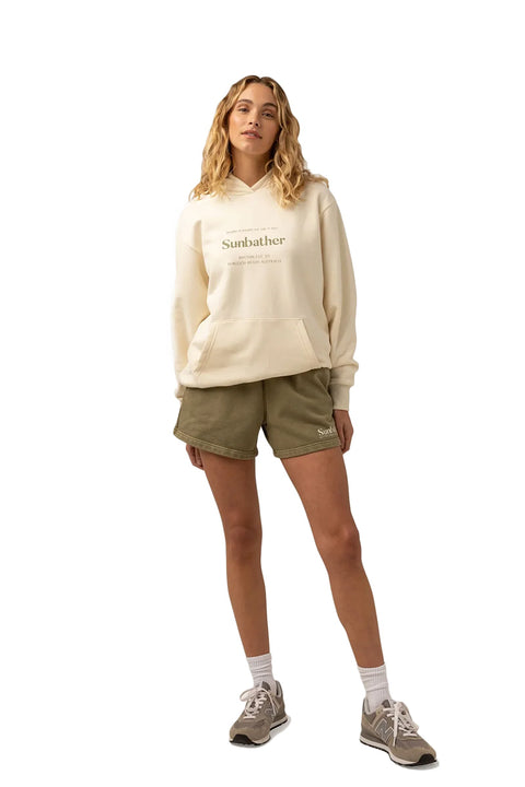 Rhythm Sunbather Hooded Fleece - Vintage White - Full Body Shot