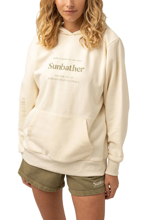 Rhythm Sunbather Hooded Fleece - Vintage White