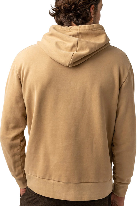 Rhythm Worn Path Fleece Hoodie - Tan - Back