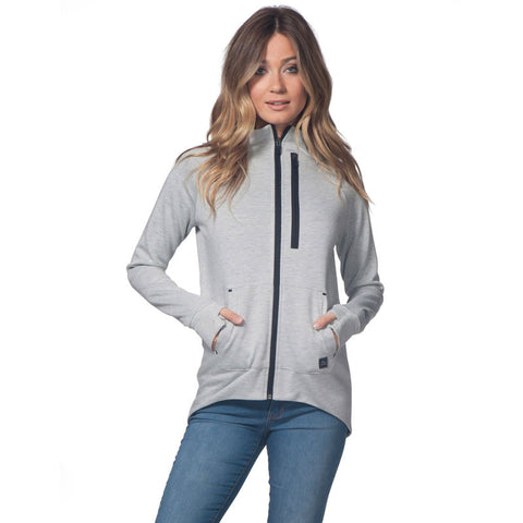 Rip Curl Anti-Series Flux Zip Fleece - Light Heather Grey