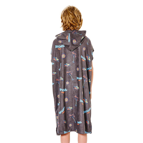 Rip Curl Boys Hooded Towel - Charcoal Grey