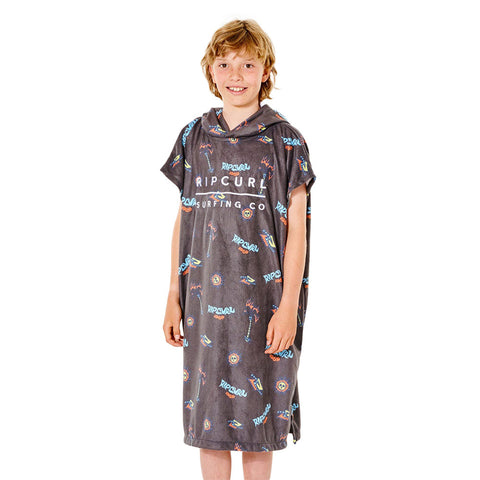 Rip Curl Boys Hooded Towel - Charcoal Grey