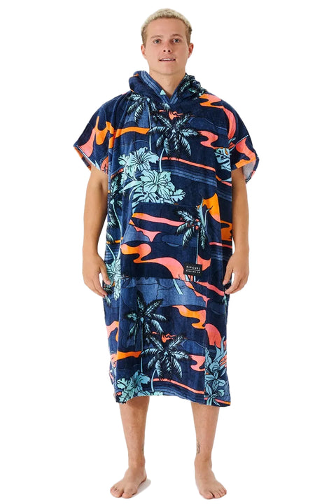 Rip Curl Combo Print Hooded Towel - Navy / Orange