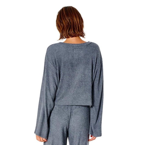 Rip Curl Cozy Crop Crew - Dark Grey Marle