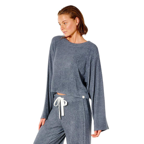 Rip Curl Cozy Crop Crew - Dark Grey Marle