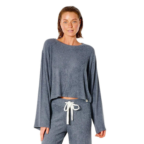 Rip Curl Cozy Crop Crew - Dark Grey Marle