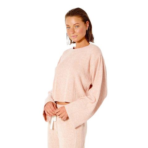 Rip Curl Cozy Crop Crew - Tan Marle