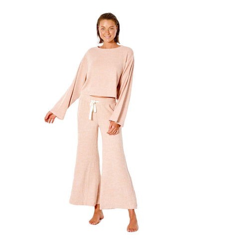 Rip Curl Cozy Crop Crew - Tan Marle