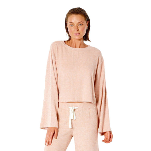 Rip Curl Cozy Crop Crew - Tan Marle