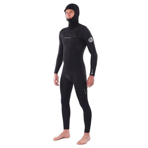 Sale Rip Curl Dawn Patrol 5/4 Hooded Wetsuit - Black