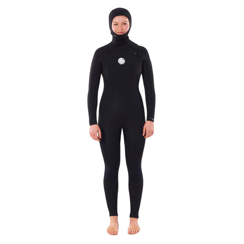 Sale Rip Curl Women's Dawn Patrol 5/4 Chest Zip Hooded Wetsuit