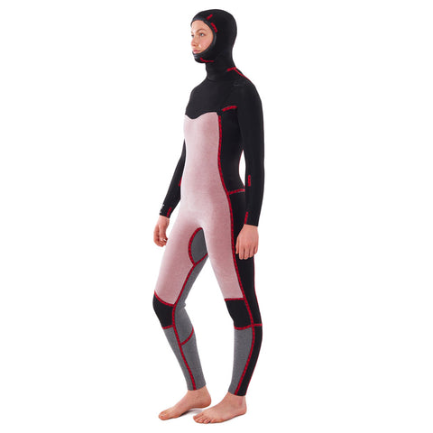 Sale Rip Curl Women's Dawn Patrol 5/4 Chest Zip Hooded Wetsuit