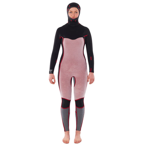 Sale Rip Curl Women's Dawn Patrol 5/4 Chest Zip Hooded Wetsuit