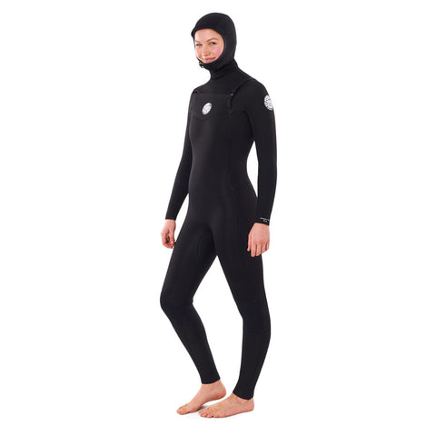 Sale Rip Curl Women's Dawn Patrol 5/4 Chest Zip Hooded Wetsuit