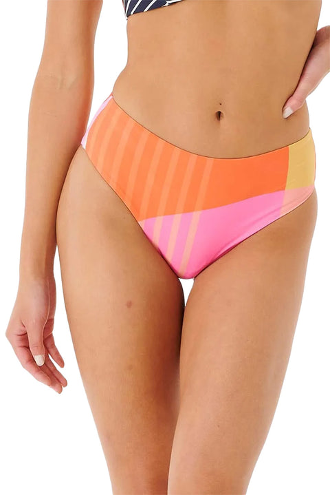 Rip Curl Day Break Mid Rise Good Coverage Bikini Bottom X Erin Miller Wray - Multico