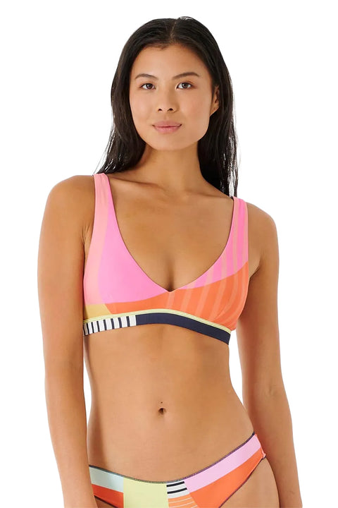 Rip Curl Day Break Triangle Bikini Top X Erin Miller Wray - Multico