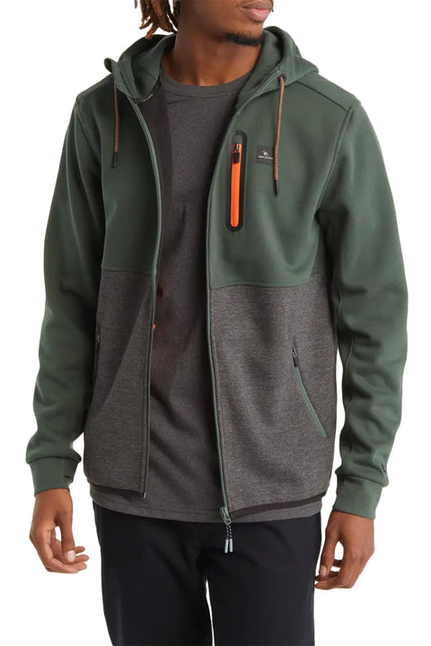 Rip Curl Departed Anti Series Departed Zip Through Jacket - Deep Forest