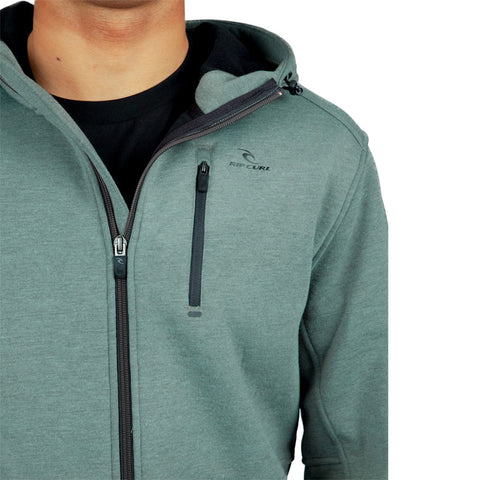 Rip Curl Departed Anti Series Fleece Zip Jacket - Green