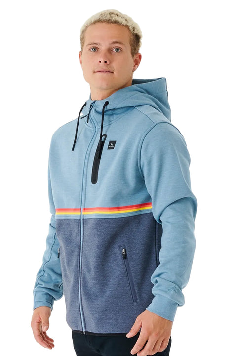 Rip Curl Departed Anti Series Zip Through Jacket - Dusty Blue - Side
