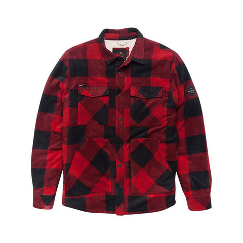 Rip Curl El Cap Fleece L/S Flannel - Red