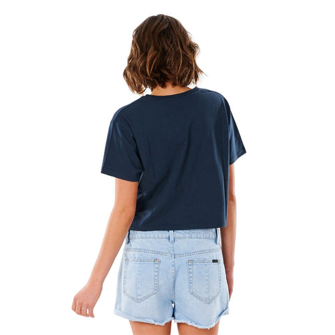 Rip Curl Golden State Crop Tee - Navy