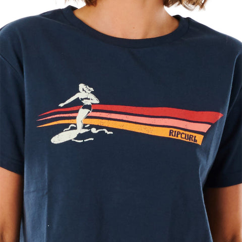 Rip Curl Golden State Crop Tee - Navy