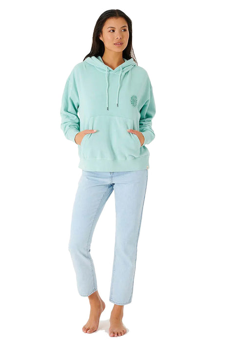 Rip Curl Icons Of Surf Hoodie - Light Aqua-full model photo