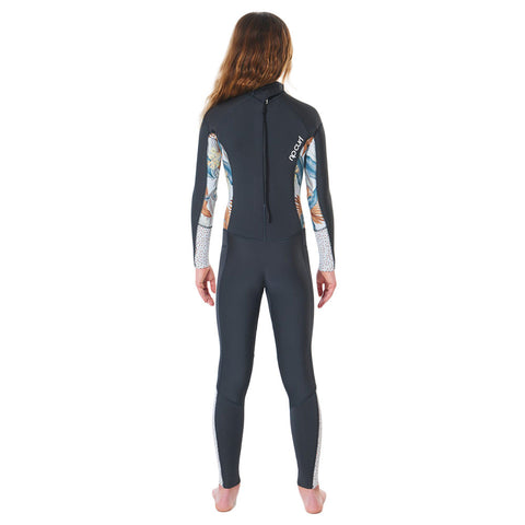 Rip Curl Junior Girls Dawn Patrol 3/2 Back Zip Wetsuit - Charcoal Grey