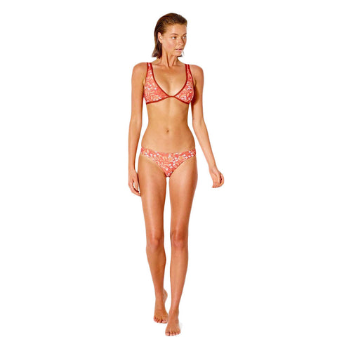 Rip Curl Lunar Tides Cheeky Bikini Bottom - Red