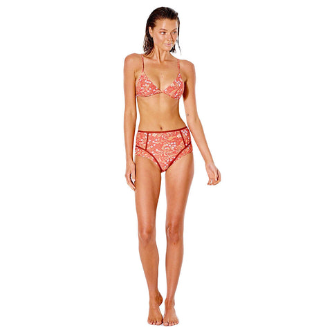 Rip Curl Lunar Tides Fixed Tri Bikini Top - Red