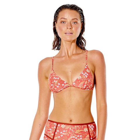 Rip Curl Lunar Tides Fixed Tri Bikini Top - Red