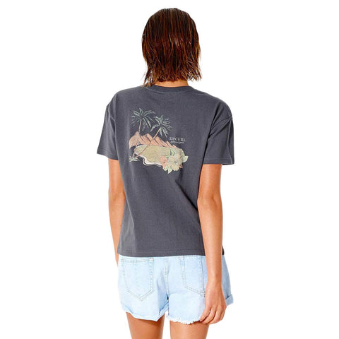 Rip Curl Lunar Tides Relaxed Tee - Washed Black