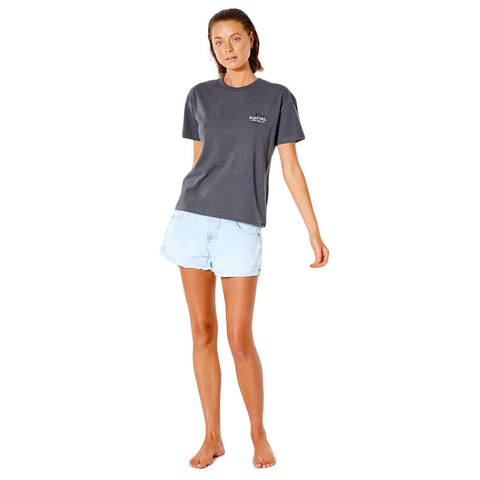 Rip Curl Lunar Tides Relaxed Tee - Washed Black