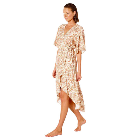 Rip Curl Lunar Tides Wrap Dress - Nude