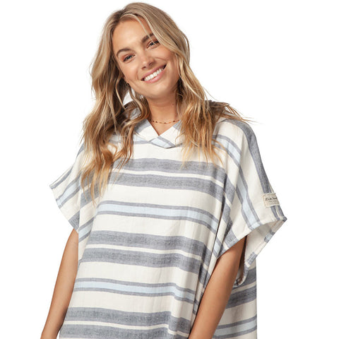 Rip Curl Marley Stripe Hooded Towel - Blue