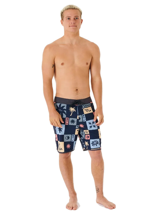 Rip Curl Mirage Owen SWC 19" Boardshort - Washed Black-Full model view