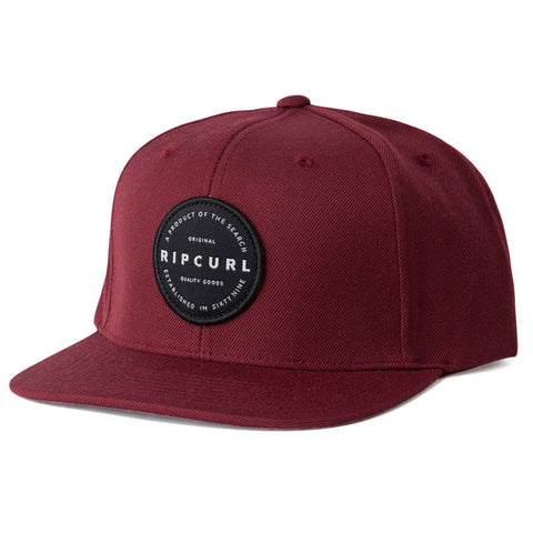 Rip Curl Mission Badge Snapback Cap - Maroon