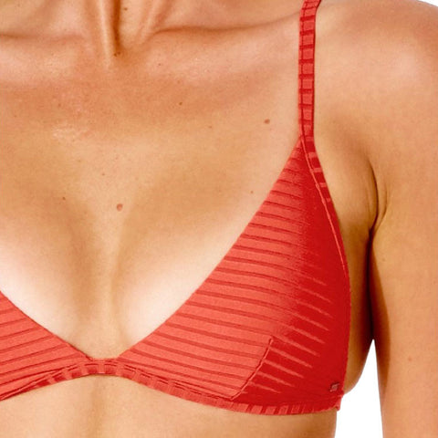 Rip Curl Premium Surf Banded Fixed Bikini Top - Red
